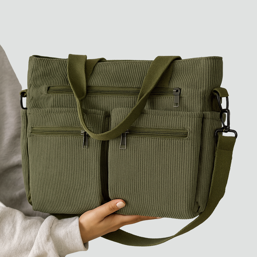 Chic Urban Corduroy Shoulder Bag for Women