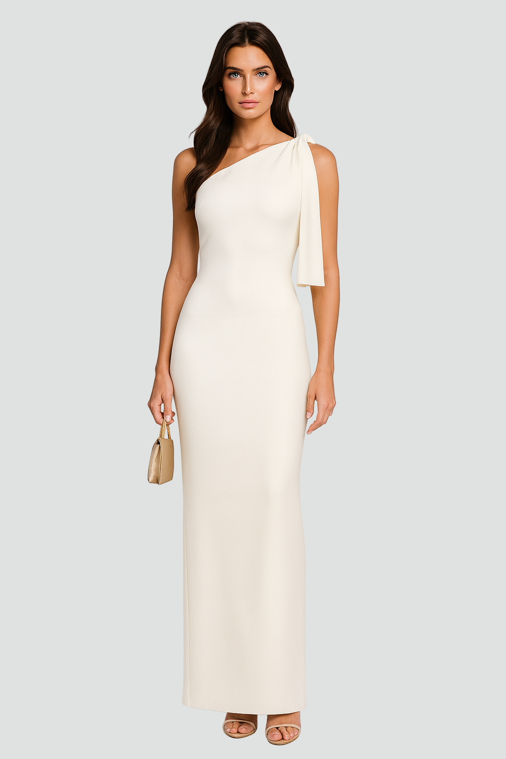 Elegant Women’s Maxi Dress with One-Shoulder Design