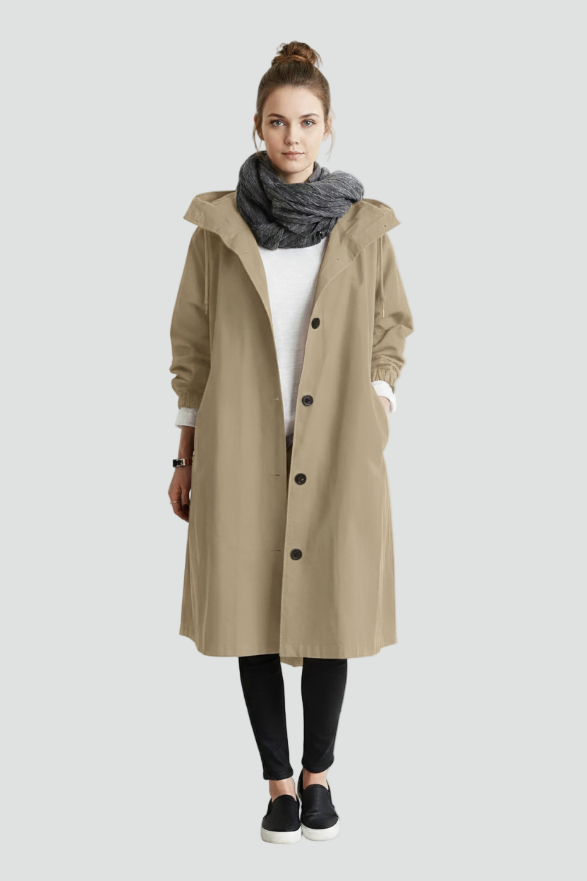 Elegant and Waterproof Women’s Coat with Hood