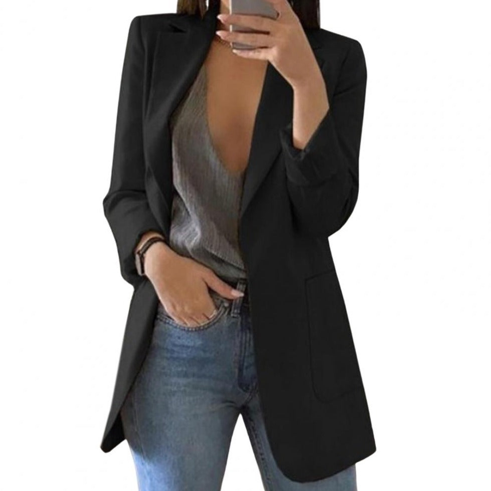 Long Women’s Blazer with Classic Lapels