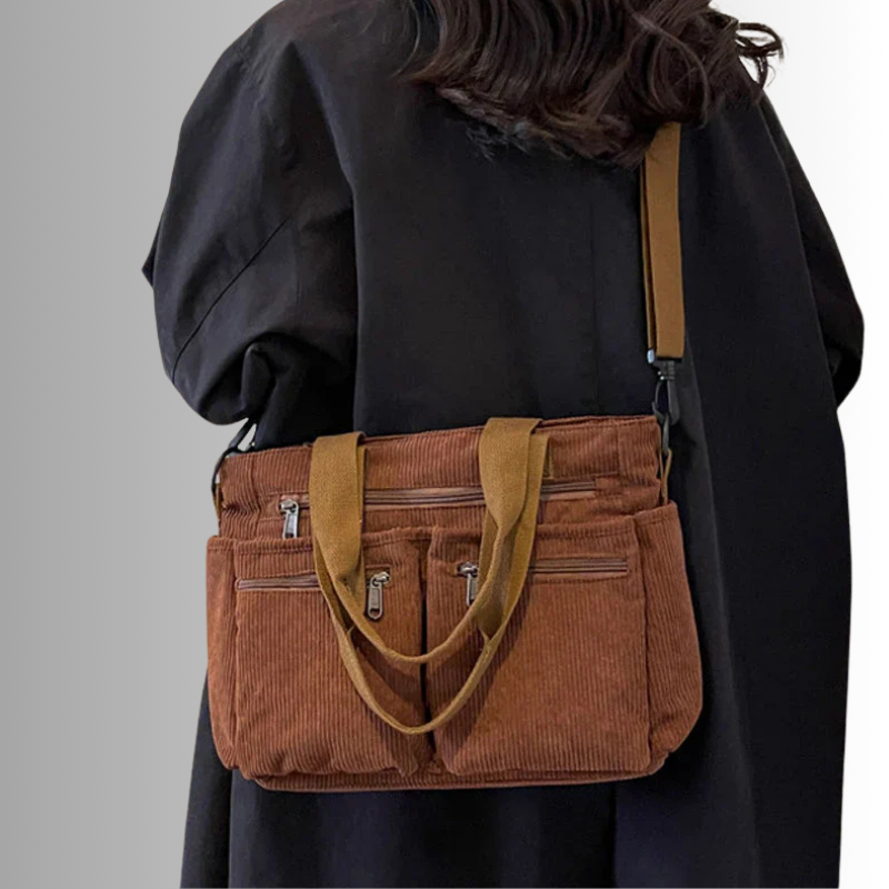 Chic Urban Corduroy Shoulder Bag for Women
