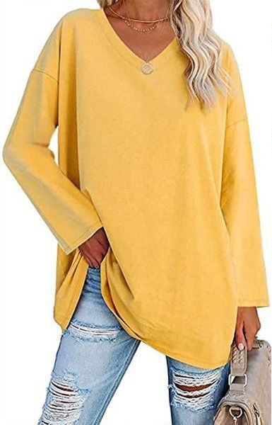 Casual Oversized V-Neck Sweater for Women