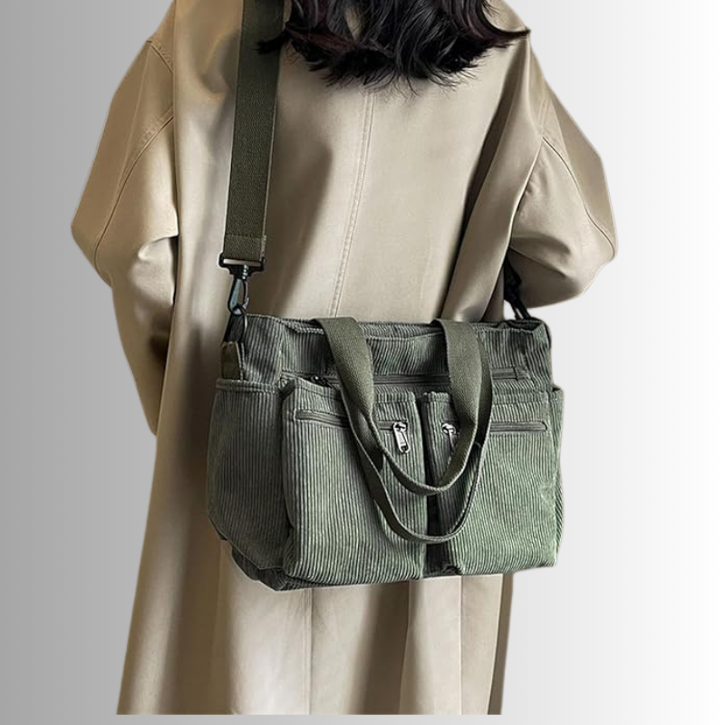Chic Urban Corduroy Shoulder Bag for Women