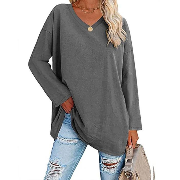 Casual Oversized V-Neck Sweater for Women