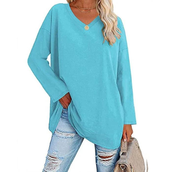 Casual Oversized V-Neck Sweater for Women