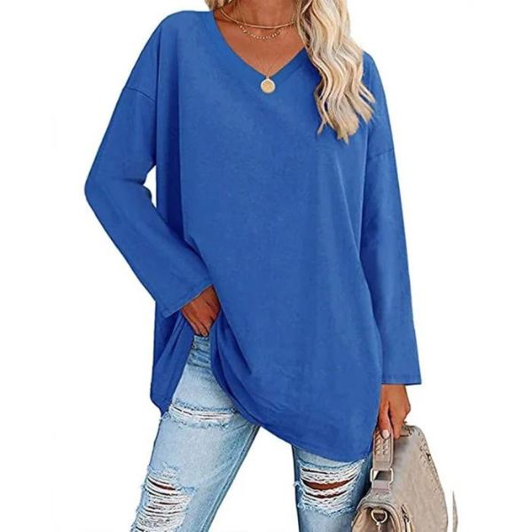 Casual Oversized V-Neck Sweater for Women
