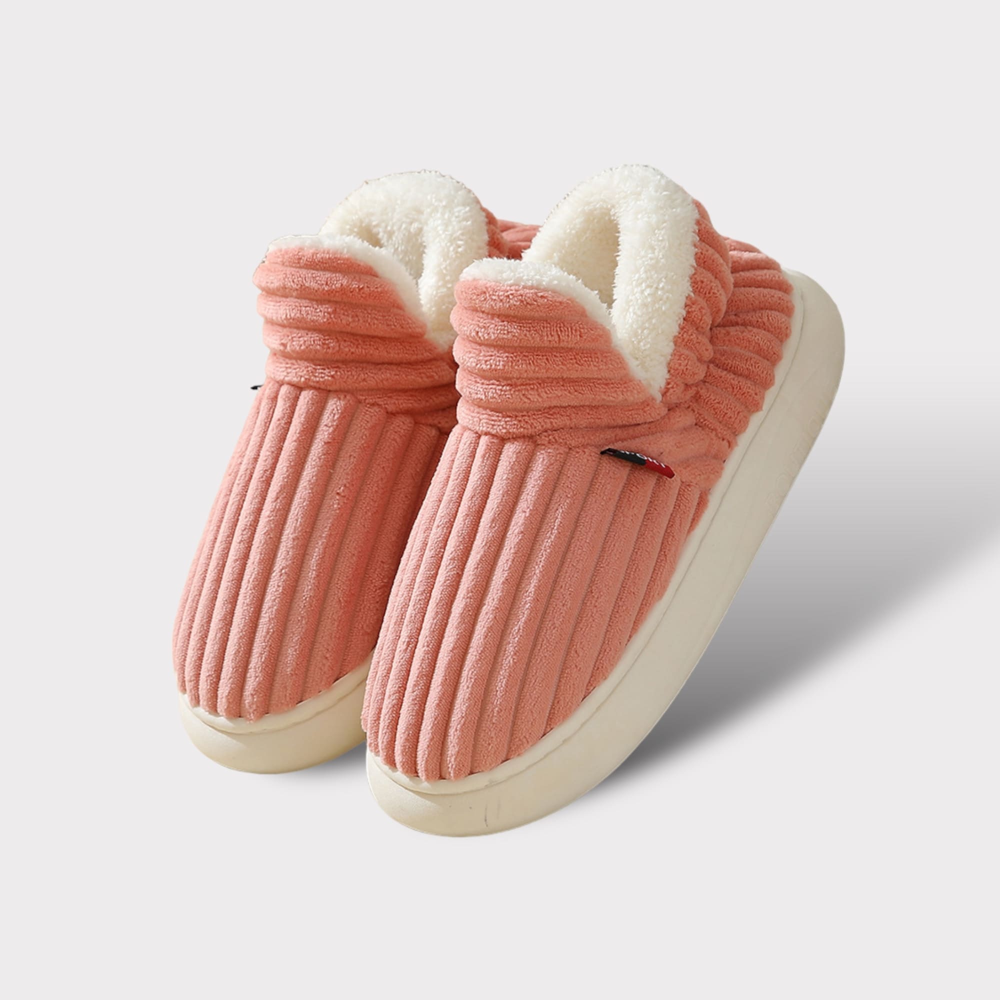 Winter Comfort Slippers with Ribbed Texture for Women