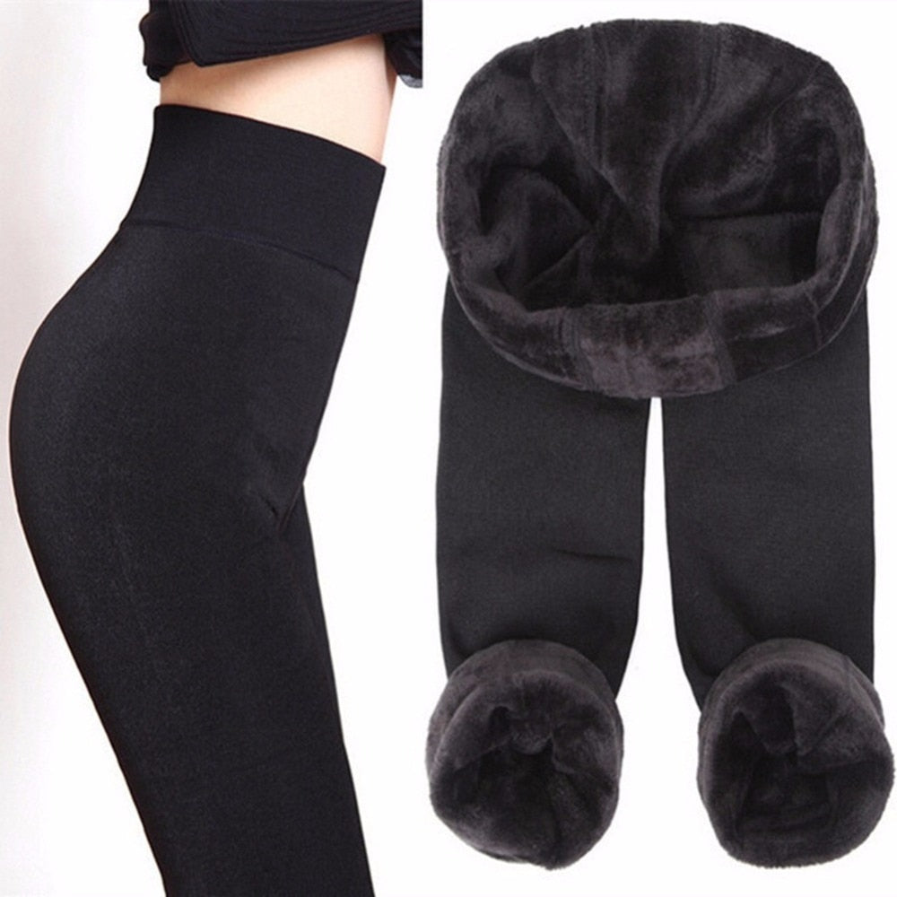 Thermal Women’s Leggings with High Waist and Fleece Lining