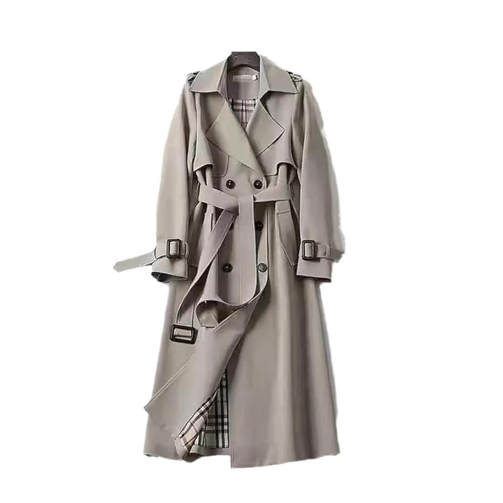 Waterproof Women’s Long Trench Coat with Belt