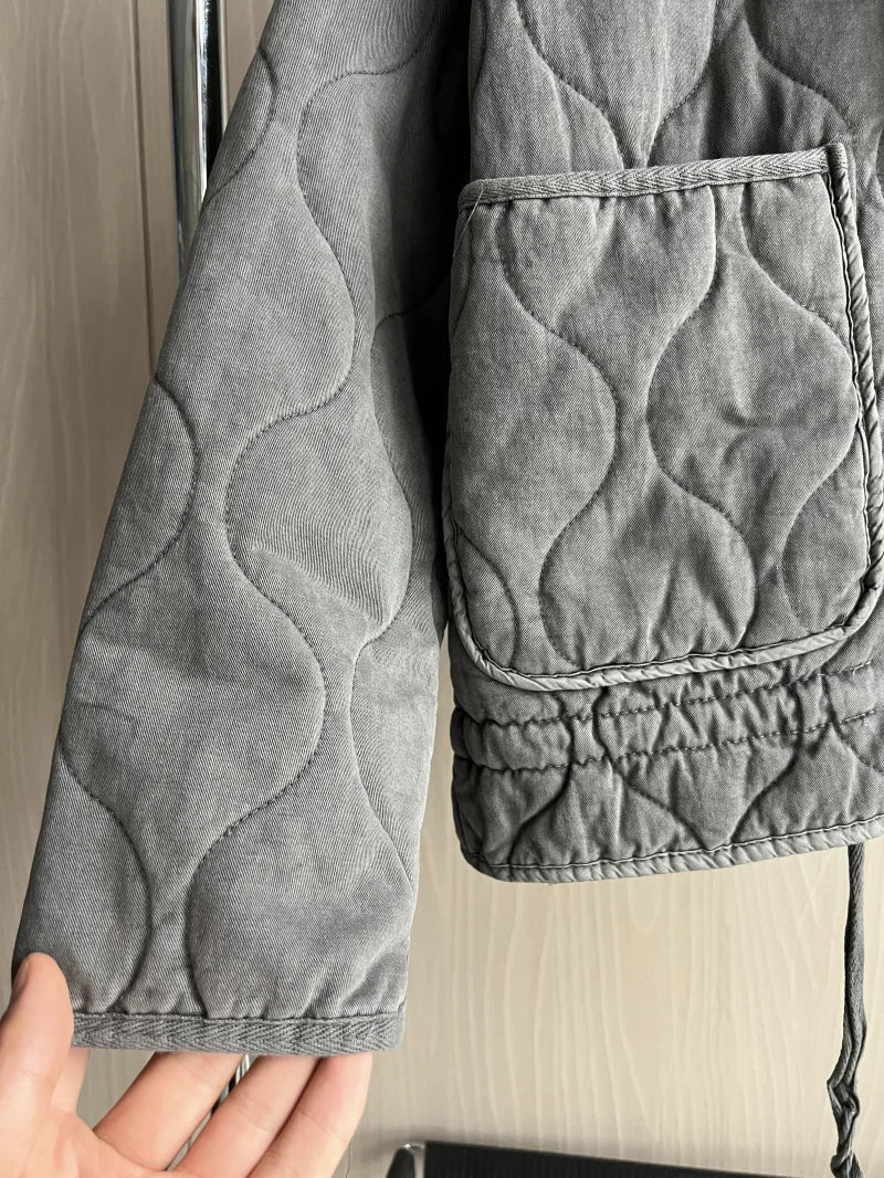 Soft Oversized Quilted Jacket with Zipper