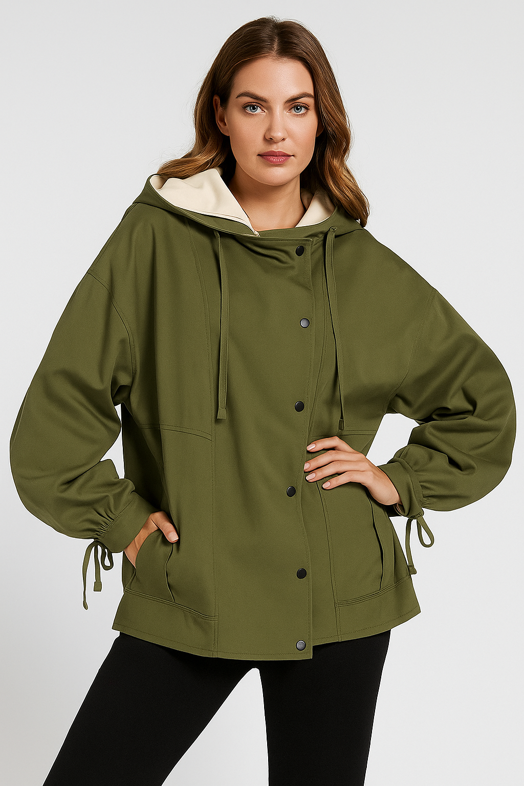 Waterproof Women’s Raincoat with Hood for Spring