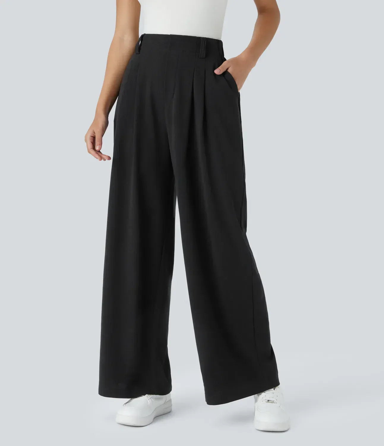 Elegant and Stretchy High-Waisted Women’s Trousers