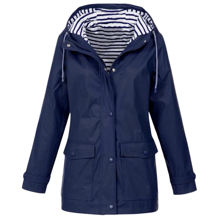 Waterproof Women’s Rain Jacket with Lined Hood