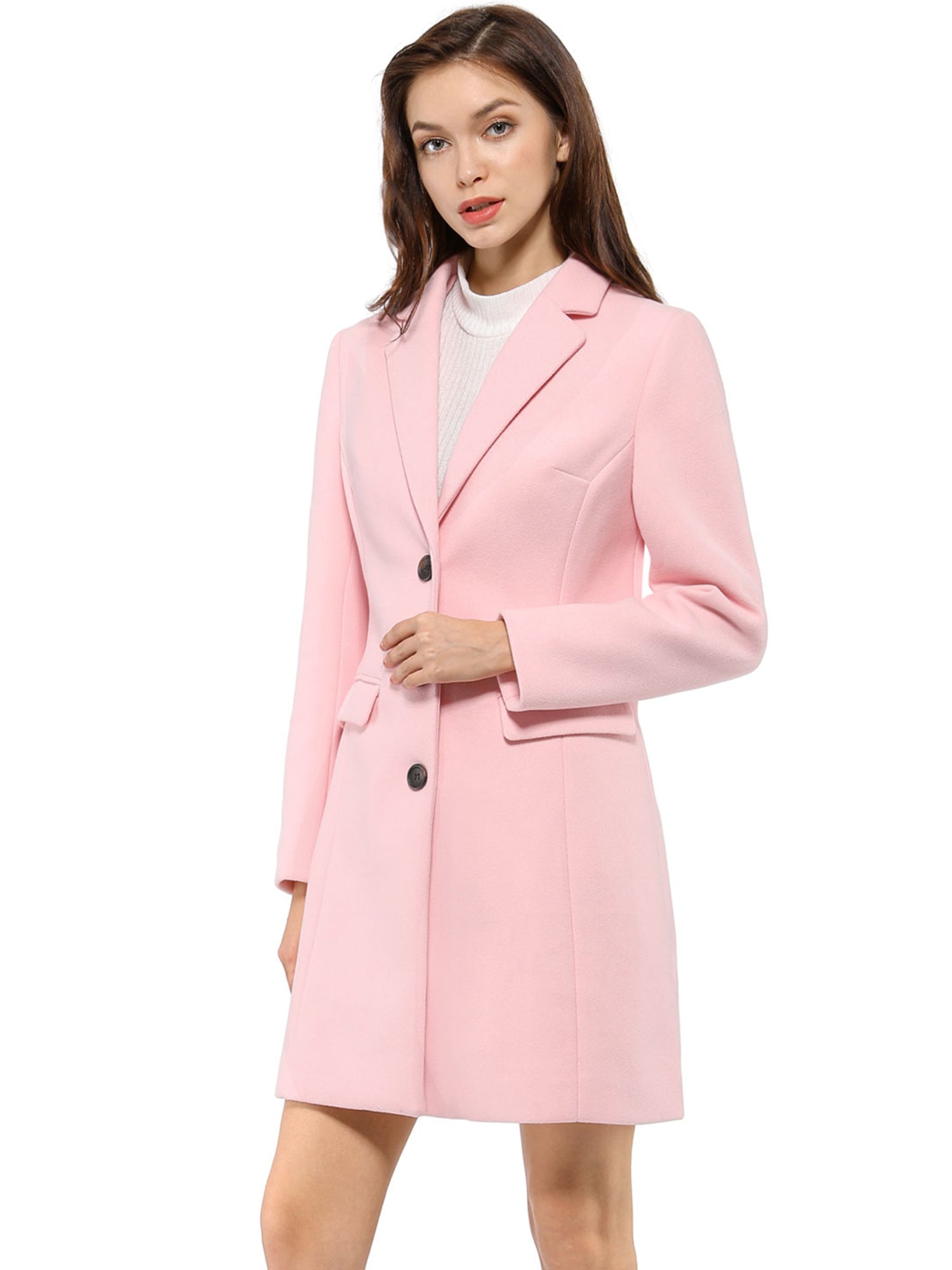 Soft Women’s Winter Coat with Lapel Collar